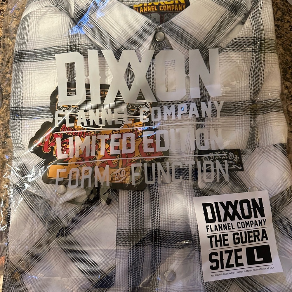 Dixxon Guera, LARGE long sleeve flannel NWT NIB